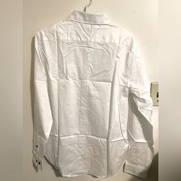 Sz M H&M men SLIM FIT PREMIUM COTTON SHIRT WARNA - WHITE - Picture 6 of 10